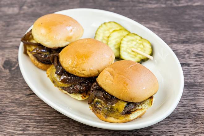 Order CAB® Cheeseburger Sliders food online from Wood Ranch BBQ & Grill store, Moorpark on bringmethat.com