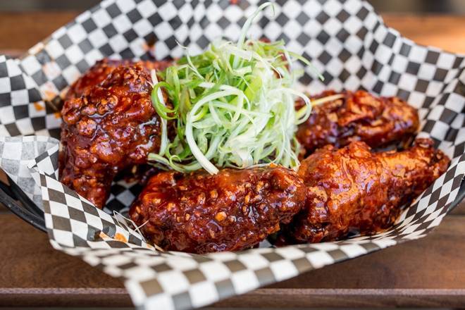 Order Wings (5PCS) food online from Cross Street Chicken And Beer store, Carlsbad on bringmethat.com