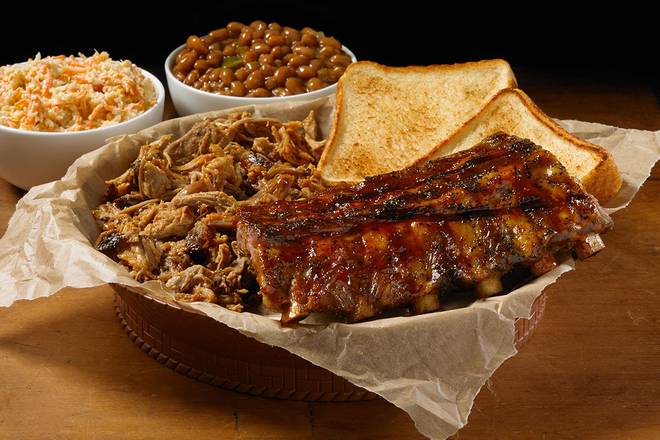 Order RIB & PORK PLATE food online from Shanes Rib Shack store, Locust Grove on bringmethat.com