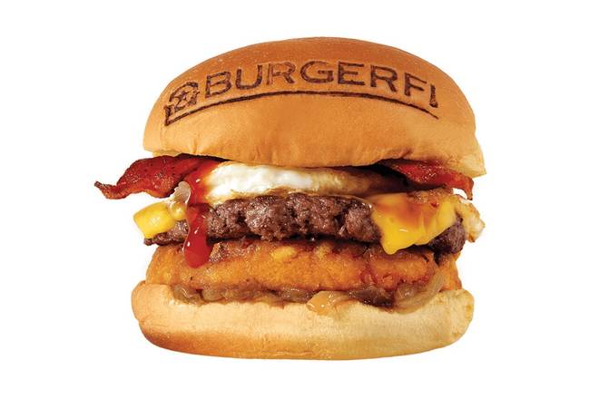 Order BREAKFAST ALL DAY BURGER food online from Burgerfi store, North Bethesda on bringmethat.com