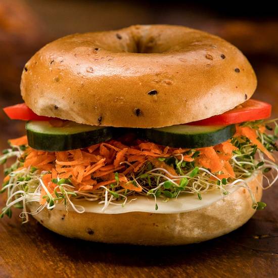 Order Veggie Sandwich food online from Old School Bagel Cafe store, Oklahoma City on bringmethat.com