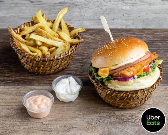Menu burger chicken
