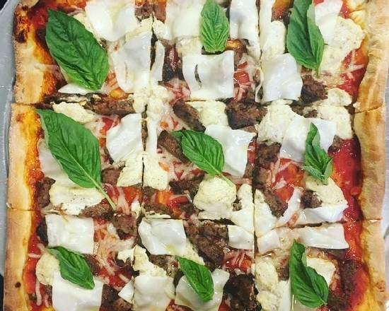 Order Vegan Meat Lasagna Grandma Pie food online from Pizzanada store, Bloomfield on bringmethat.com
