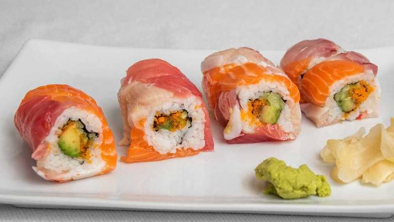 Order 10. Rainbow Roll food online from Sonoda Sushi store, Aurora on bringmethat.com