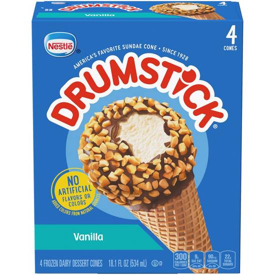 Order Nestle Drumstick, Vanilla, 4 CT food online from Cvs store, WAKEFIELD on bringmethat.com