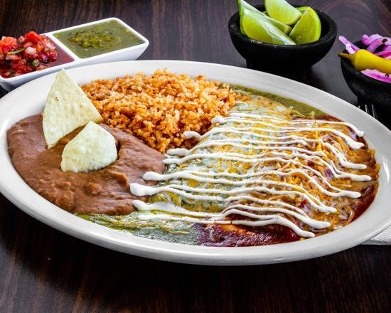 Order Green enchiladas food online from Papa Locos Tacos & Burgers store, Nogales on bringmethat.com