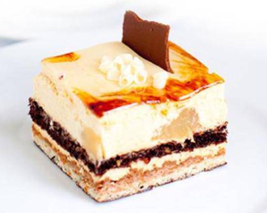 Order Pear Caramel Mousse (Individual) food online from Belle Pastry store, Bellevue on bringmethat.com