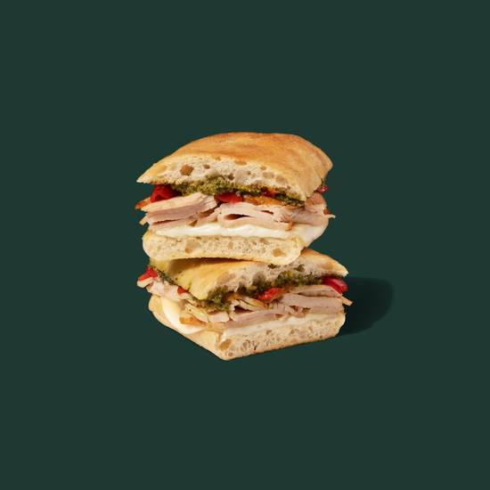 Order Turkey, Provolone & Pesto on Ciabatta food online from Starbucks store, Bala Cynwyd on bringmethat.com