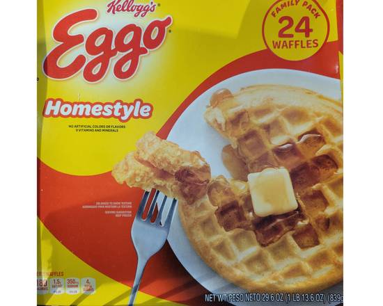 Order Kellogg's Eggo homestyle Waffles (29.6 oz) family pack food online from Richmond Food Center store, Richmond on bringmethat.com