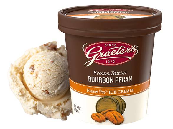 Order Brown Butter Bourbon Pecan Pint food online from Graeter Ice Cream store, Fort Thomas on bringmethat.com