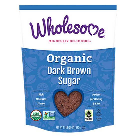 Order Wholesome Organic Dark Brown Sugar 24oz food online from Everyday Needs by Gopuff store, Ladera Ranch on bringmethat.com