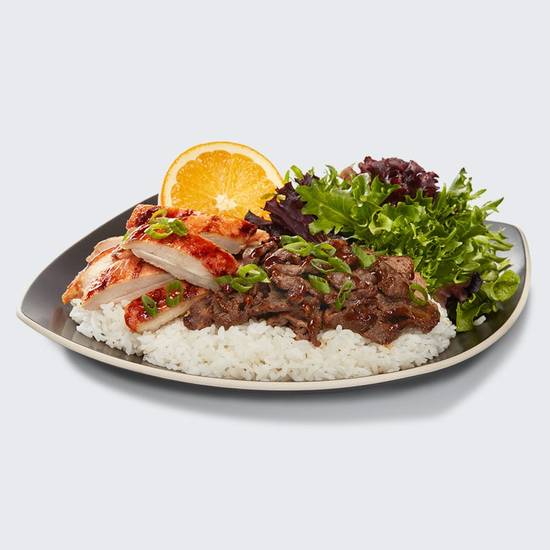 Order Chicken & Steak Plate food online from Waba Grill store, Claremont on bringmethat.com