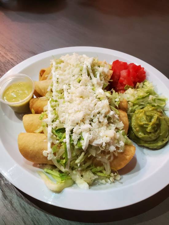 Order Flautas Chicken food online from El Chile Verde store, Haines City on bringmethat.com
