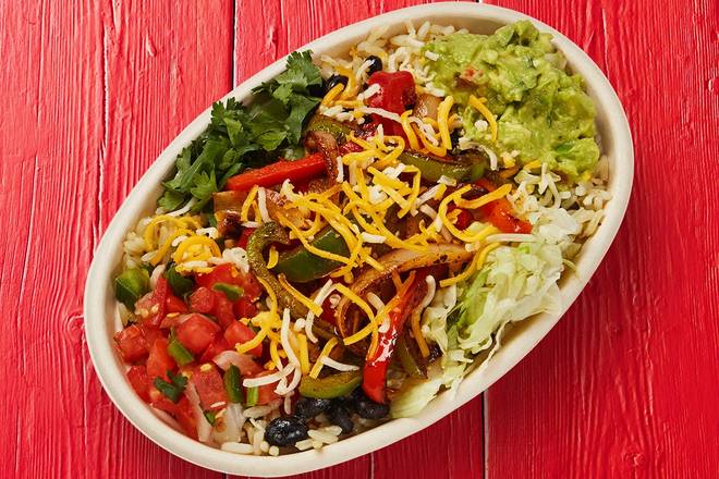 Order Fajita Veggies Burrito Bowl food online from Fuzzy's Taco Shop store, Beaumont on bringmethat.com