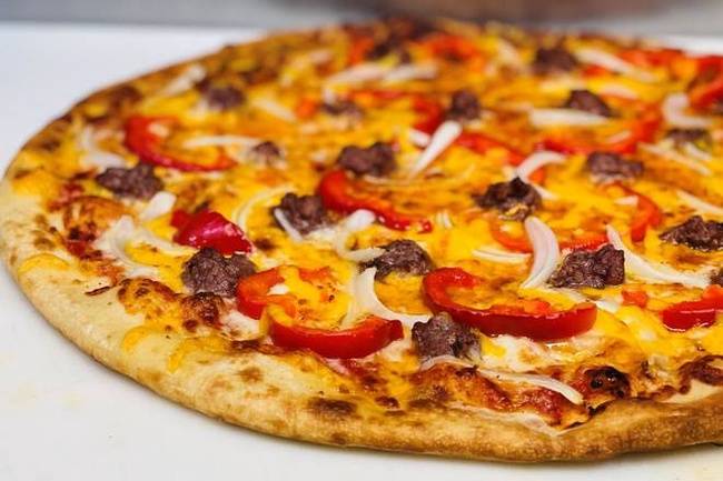 Order San Anselmo Slammer Pizza (12" Medium) food online from Stefano's Pizza store, Mill Valley on bringmethat.com