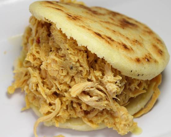Order Pollo Mechado Arepa food online from Dale Arepa Bar & Healthy Bistro store, Miami on bringmethat.com