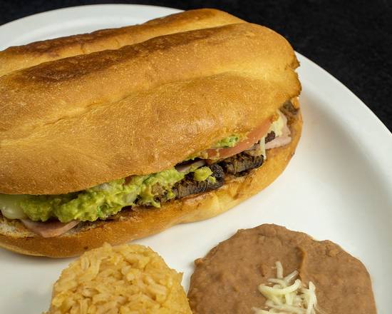Order Torta Cubana con Arroz y Frijoles food online from Los Fernandez store, Streamwood on bringmethat.com