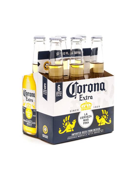Order Corona Extra 6 Pack, 12 OZ each (4.6 % ABV) food online from Chevron Extramile store, W Sacramento on bringmethat.com