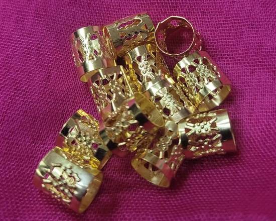 Order Gold Braid Cuffs - 12 PCS  food online from iDa Beauty Supply Store store, Middletown on bringmethat.com
