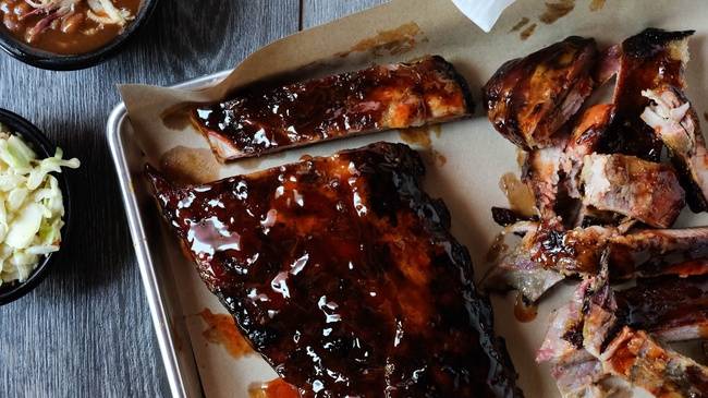 Order Half Slab Ribs food online from Red Hot and Blue store, Fairfax on bringmethat.com