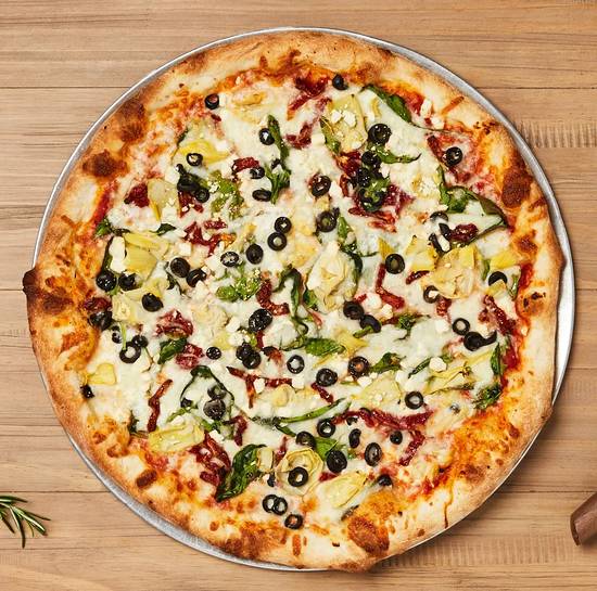 Order The Gourmet Pizza - Med 12" food online from Johnny New York Style Pizza store, Lawrenceville on bringmethat.com