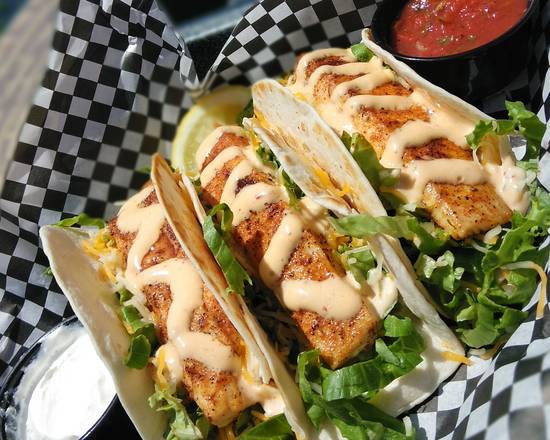 Order Mahi Tacos food online from Black Hammock Restaurant store, Oviedo on bringmethat.com