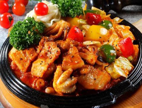 Order Jjusam Bokkeum for 2 (쭈삼볶음) food online from Ohmani Bap store, Mason on bringmethat.com