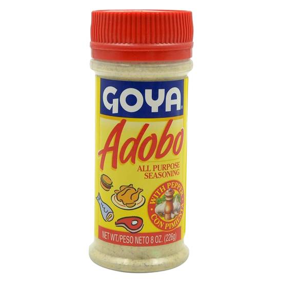 Order Goya Adobo All Purpose Seasoning with Pepper 8 oz food online from Everyday Needs by Gopuff store, Santa Rosa on bringmethat.com