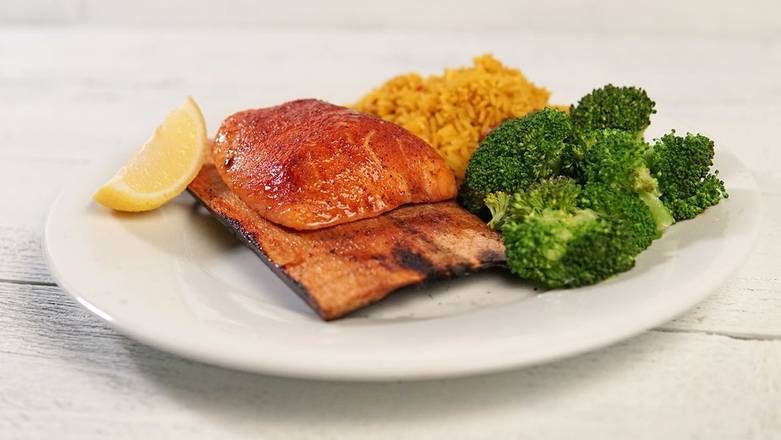 Order *Norwegian Cedar Salmon food online from Hickory Tavern store, Columbia on bringmethat.com
