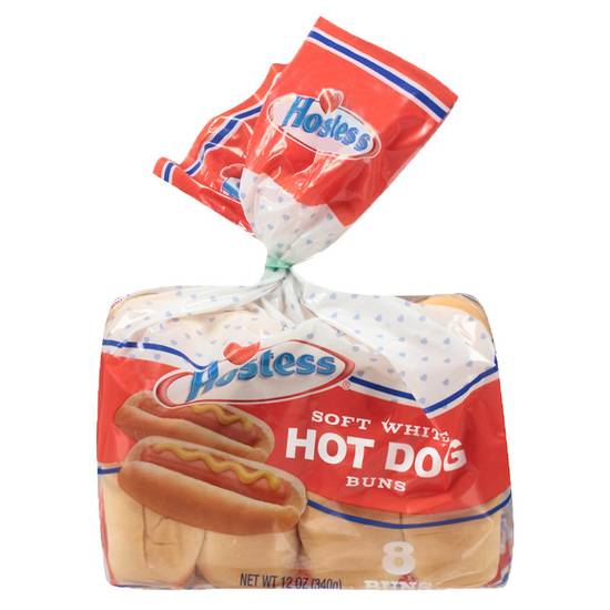 Order Hostess Soft White Hot Dog Buns 8ct 12oz food online from Everyday Needs by Gopuff store, Santa Rosa on bringmethat.com