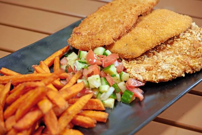 Order Fried Schnitzel Platter food online from Holy Schnitzel store, Aventura on bringmethat.com