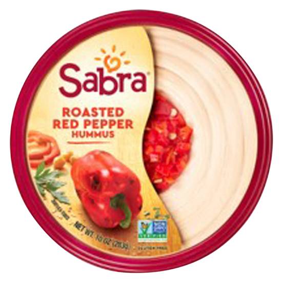 Order Sabra Roasted Red Pepper Hummus 10oz food online from Everyday Needs By Gopuff store, Fairfield on bringmethat.com