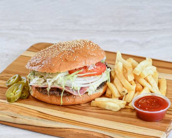 Order Hamburguesa Estilo Monterrey  food online from San Luis Taqueria store, Nashville-Davidson on bringmethat.com