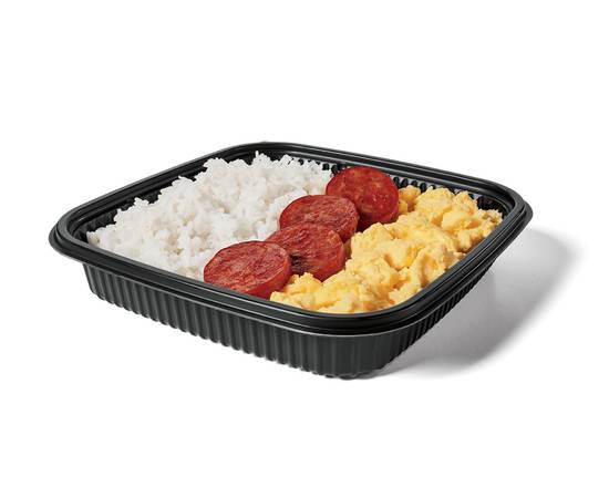 Order Portuguese Sausage & Egg w/ Rice Platter Combo food online from Jack In The Box store, Kaneohe on bringmethat.com