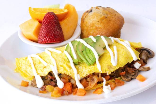 Order No Name Omelet food online from The Broken Yolk Cafe  store, San Diego on bringmethat.com