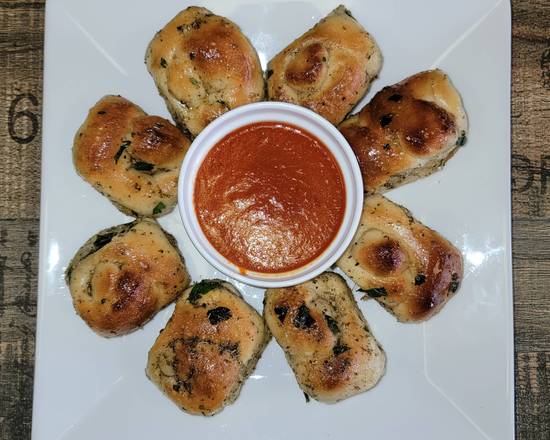 Order Garlic Knots (8 pcs) food online from Pizzanada store, Bloomfield on bringmethat.com