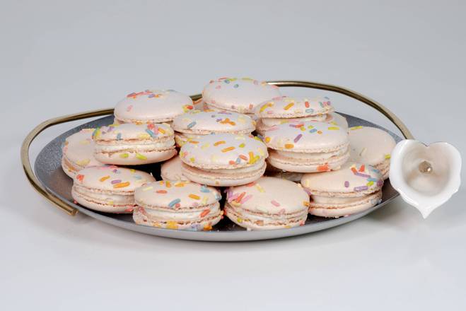 Order Birthday Cake Macarons - 1 Dozen food online from Lb Cake Stop store, Baldwin Park on bringmethat.com