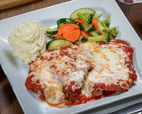 Order Chicken Parmigiana food online from Mangiano Pizza Restaurant & Catering store, Hanover on bringmethat.com