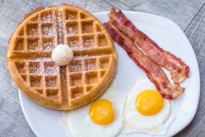 Order Scratch-Made Belgian Waffle Platter food online from Bakery By Perkins store, Cape Coral on bringmethat.com
