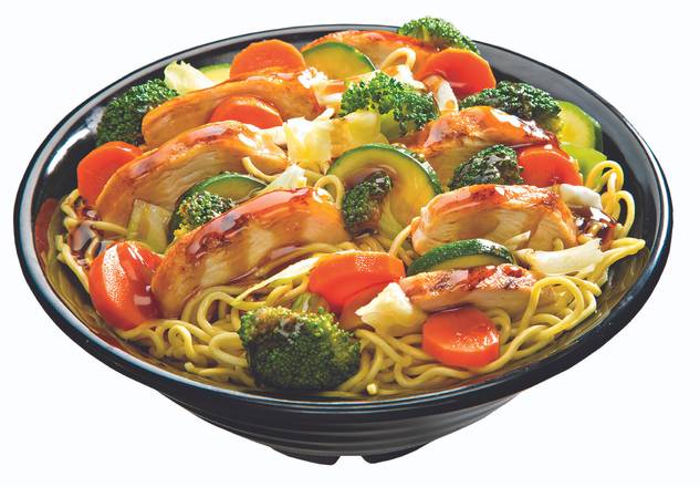Order Dark Meat Chicken Teriyaki Yakisoba Bowl food online from Samurai Sams Teriyaki Grill store, Phoenix on bringmethat.com