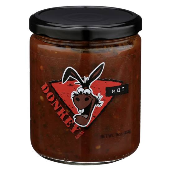 Order Donkey Brands Hot Salsa 16oz food online from Everyday Needs by Gopuff store, Melrose Park on bringmethat.com