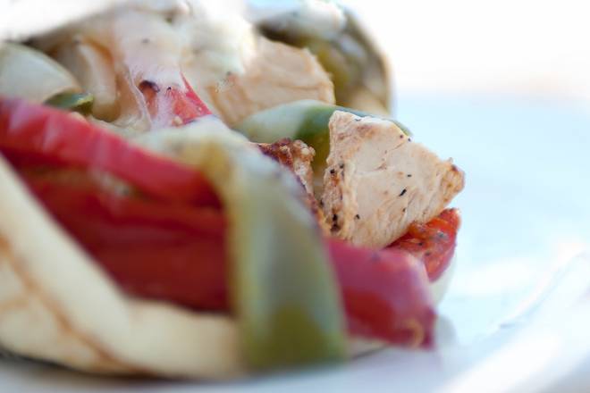 Order Philly Chicken Pita food online from Pita Jungle store, Glendale on bringmethat.com