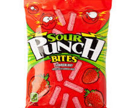 Order Sour Punch Bites Strawberry 5oz food online from George's Market store, San Francisco on bringmethat.com
