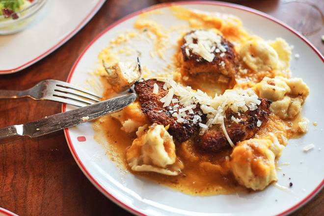 Order Goat Cheese Ravioli & Chicken Cutlet food online from Founding Farmers DC store, Washington on bringmethat.com