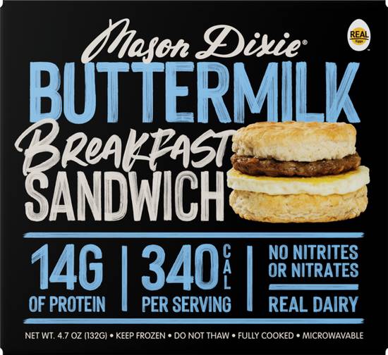 Order Mason Dixie Foods Single-Serve Buttermilk Breakfast Sandwich 4.7oz food online from Everyday Needs by Gopuff store, Melrose Park on bringmethat.com