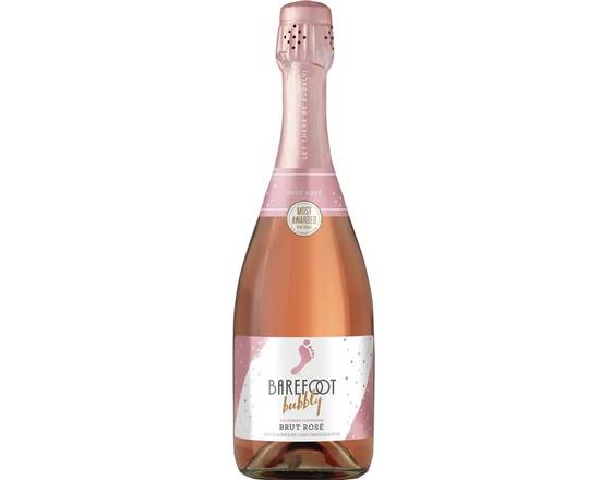 Order Barefoot Bubbly Brut Rose, 750mL champagne (11.5% ABV) food online from Xtra Liquors & Wines store, WEST MIAMI on bringmethat.com