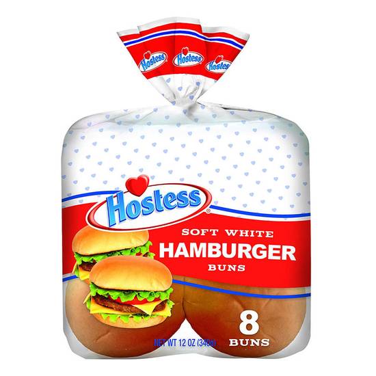 Order Hostess Hamburger Soft White Buns 8ct 12oz food online from Everyday Needs by Gopuff store, Tampa on bringmethat.com