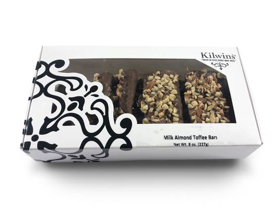 Order Milk Almond Toffee Bars 8 oz. food online from Kilwins store, Wheaton on bringmethat.com