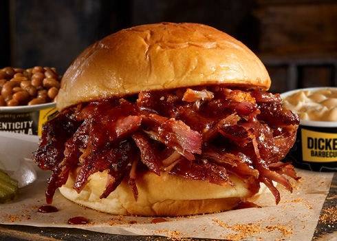 Order Pulled Pork on Kings Hawaiian Bread Plate food online from Dickey Barbecue Pit store, Orlando on bringmethat.com