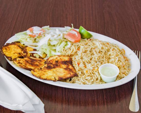 Order Chicken Steak and Rice food online from Aalami Restaurant store, San Diego on bringmethat.com